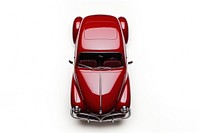 A red vintage car vehicle maroon white background.