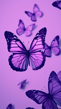  Purple butterfly animal insect invertebrate. AI generated Image by rawpixel.