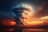 The big cloud sky thunderstorm cloudscape. AI generated Image by rawpixel.