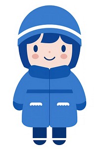 Flat design character girl cartoon winter cute.
