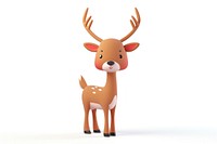 Deer wildlife figurine cartoon.