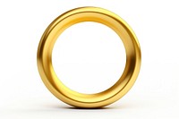 Circle gold jewelry ring.