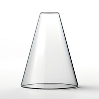 Cone glass transparent vase.