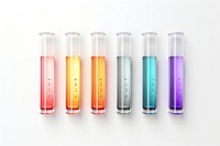 Test tube cosmetics white background biotechnology.