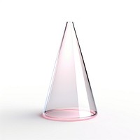 Cone glass white background biochemistry.