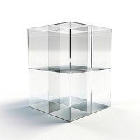 Cuboid transparent white background simplicity.