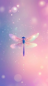 Cute dragonfly animal insect purple.