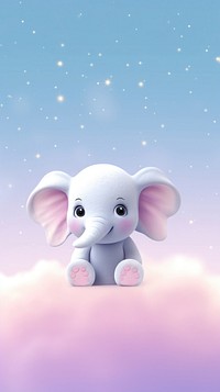 Cute elephant cartoon animal mammal.