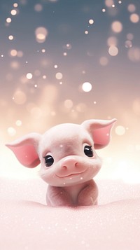 Cute pig cartoon animal mammal.