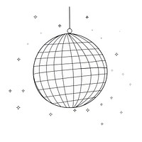 A disco ball sphere sketch line.