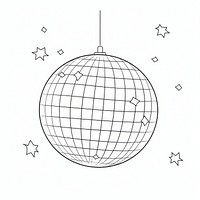A disco ball sphere sketch doodle.