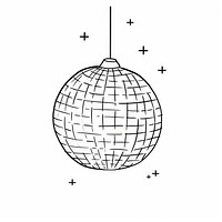 A disco ball diagram sphere sketch.