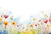 Wild flower painting outdoors pattern.