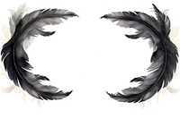 Black feathers bird lightweight pattern.