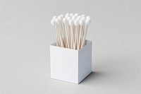 Cotton bud box packaging  studio shot chopsticks still life.