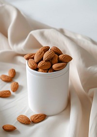 Almond nuts food refreshment studio shot.