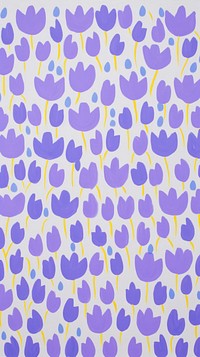  Violet flower pattern backgrounds repetition. AI generated Image by rawpixel.