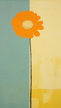  Yellow gerbera flower backgrounds painting petal. AI generated Image by rawpixel.