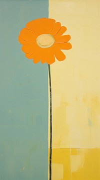  Yellow gerbera flower backgrounds painting petal. 