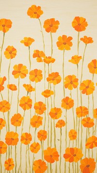  Marigold flower pattern backgrounds painting. AI generated Image by rawpixel.