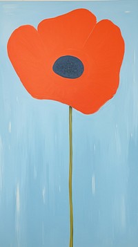  Poppy flower plant inflorescence acrylic paint. AI generated Image by rawpixel.