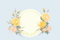 Yellow rose frame flower pattern plant. AI generated Image by rawpixel.