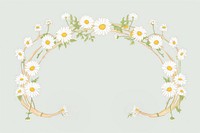 Chamomile frame pattern flower plant. AI generated Image by rawpixel.
