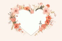 Heart shape flower frame backgrounds pattern plant. AI generated Image by rawpixel.