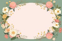 Nature floral frame flower pattern plant. AI generated Image by rawpixel.