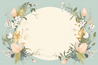 Nature floral frame pattern flower plant. AI generated Image by rawpixel.