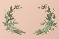 Olive leaf frame flower plant astragalus. AI generated Image by rawpixel.