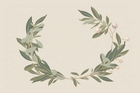 Olive leaf frame pattern flower wreath. AI generated Image by rawpixel.