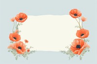 Poppy frame flower plant inflorescence. AI generated Image by rawpixel.