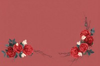 Red rose pattern flower plant. AI generated Image by rawpixel.