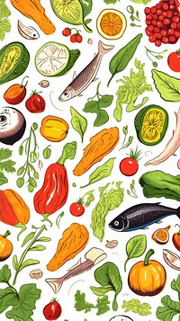 Organic food backgrounds vegetable pattern.