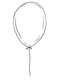 Balloon sketch doodle line.