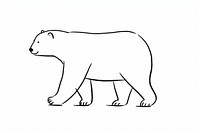 Bear mammal sketch white.