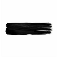 Black flat paint brush stroke white background monochrome silhouette.