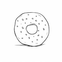 Donut sketch bagel food.