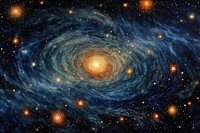 Embroidery background of a galaxy backgrounds astronomy universe.
