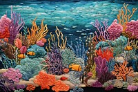 Embroidery background of an ocean backgrounds outdoors aquarium.