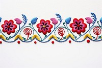 Embroidery of a hand border pattern creativity needlework.