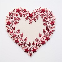 Embroidery of a heart frame pattern celebration creativity.
