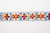 Embroidery of a ribbon border pattern art creativity.