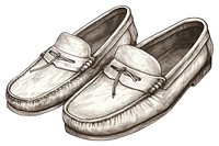  Loafer shoes drawing sketch footwear. AI generated Image by rawpixel.