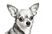  Small dog drawing sketch chihuahua. AI generated Image by rawpixel.