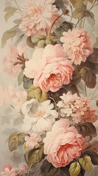  Victorian style flower pattern painting backgrounds plant. AI generated Image by rawpixel.