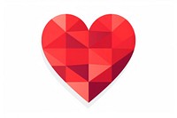 Heart shape symbol white background creativity. AI generated Image by rawpixel.