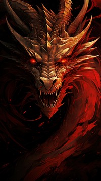 Dragon red representation creativity.