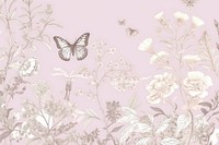 Wallpaper butterfly pattern drawing.